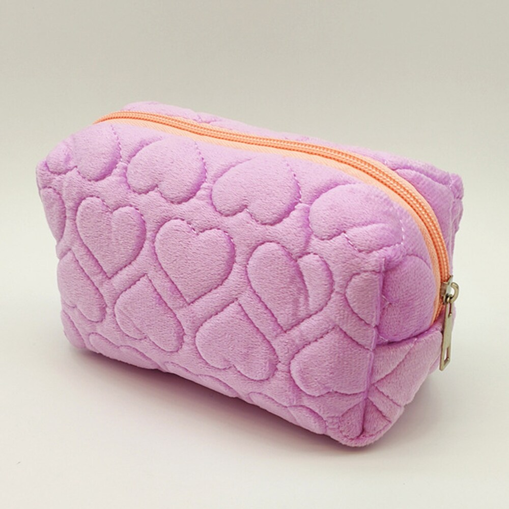 1 Piece Simple Series Cute Heart Polyester Women's Makeup Bags h5 